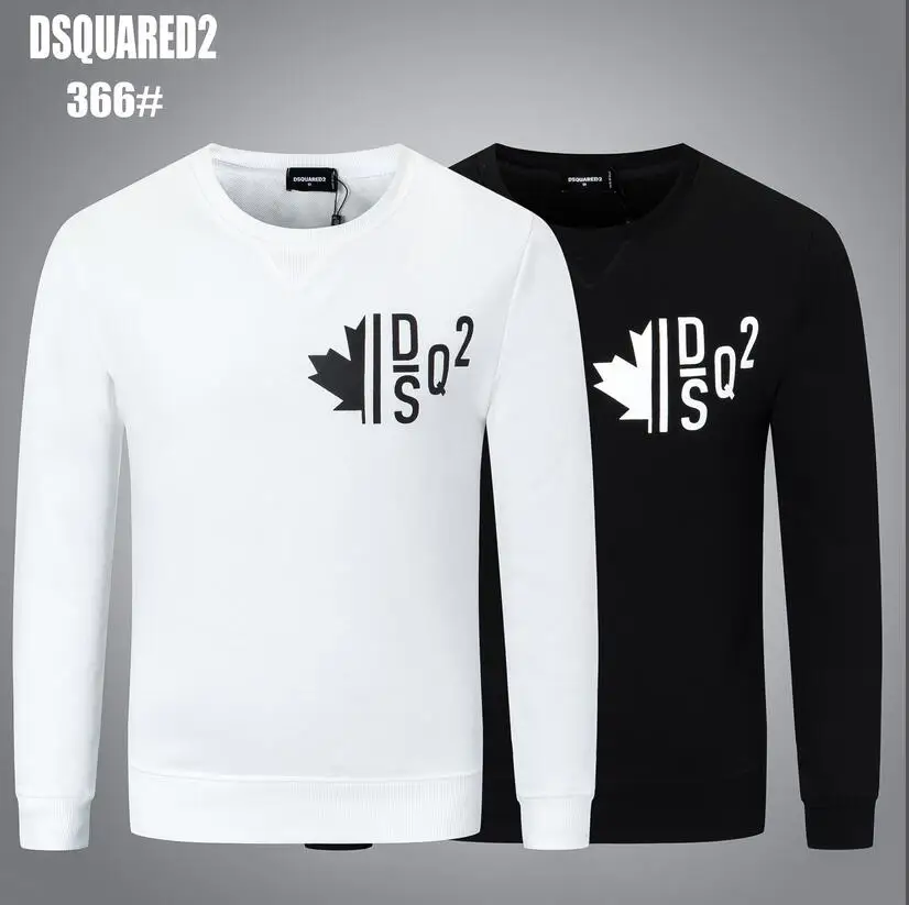 

Dsquared2 Classic Men's Printed Sweater Long-sleeved Pullover Simple Round Neck Clothing Slim Casual Loose Sweatshirt
