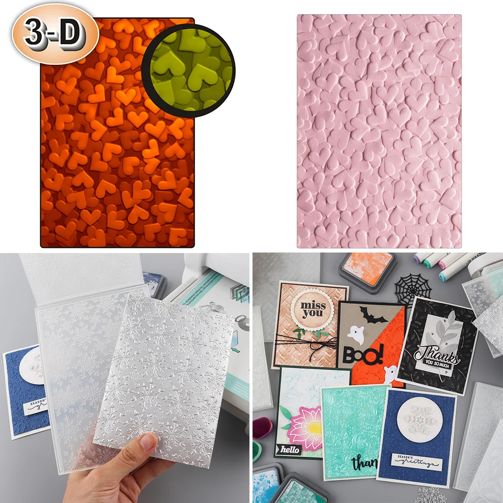 Папка с 3D-тиснением и разноцветными цветами листьями снежинками деревьями