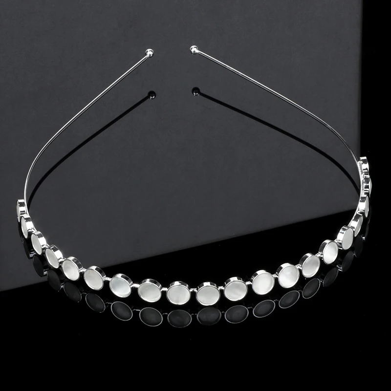 

Simple Children's Opal Hair Accessories Sweet Fairy Birthday Tiara Crown Head Hoop Women's Jewelry Wedding Headband Headdress