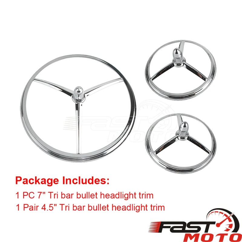 

Мотоциклетная 7-дюймовая накладка на фару, 4,5-дюймовая вспомогательная крышка противотуманной фары для Harley Touring Road King Dyna Softail Heritage