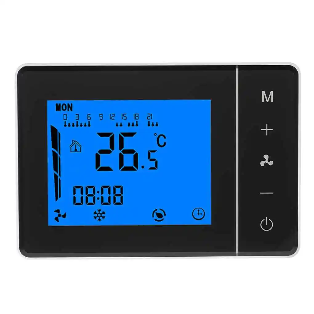 

Air Conditioner 2-pipe 4-pipe Thermostat Programmable Room Temperature Controller LCD Display Touch Screen Thermostat