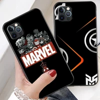 marvel the avengers phone case for funda iphone 11 12 13 pro max 12 mini x xr xs max 6 6s 7 8 plus carcasa silicone cover