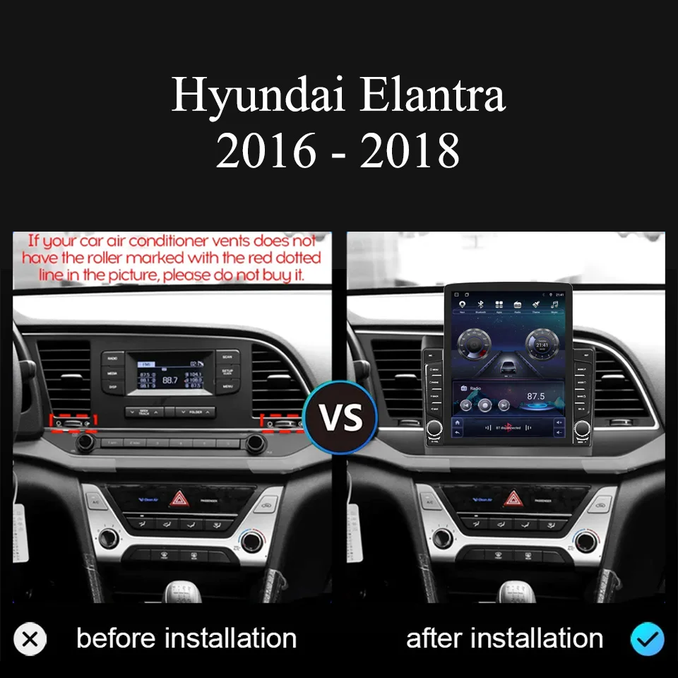 

Для Hyundai Elantra 2016 2017 2018 8G + 128 ГБ Android 14 авто радио стерео видео аудио DVD плеер навигация GPS монитор кассета