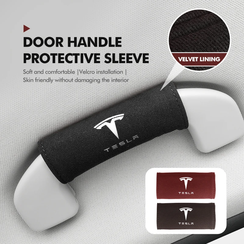 Замшевый подлокотник на крышу автомобиля перчатки защитные аксессуары для Tesla