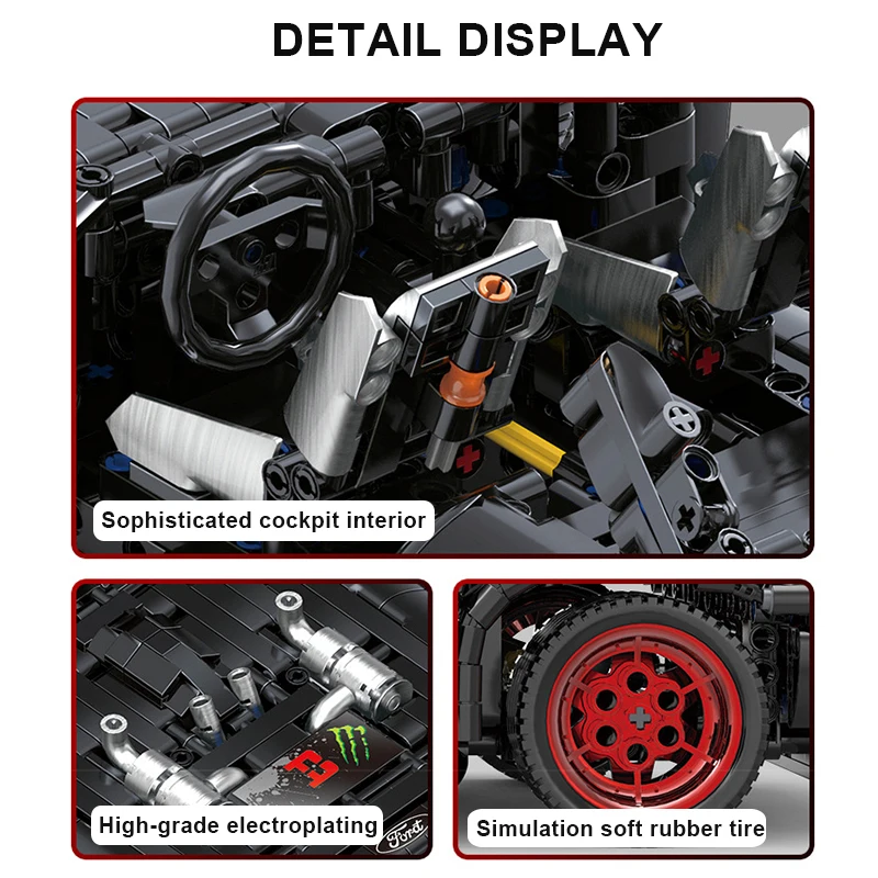 Продажа 1639 шт. высокотехнологичный конструктор City Mustang, спортивный автомобиль, черный гоночный автомобиль, конструктор MOC, сборные блоки, игрушки дл... Купить 1639 шт. высокотехнологичный конструктор City Mustang, спортивный автомобиль, черный гоночный автомобиль, конструктор MOC, сборные блоки, игрушки дл...
