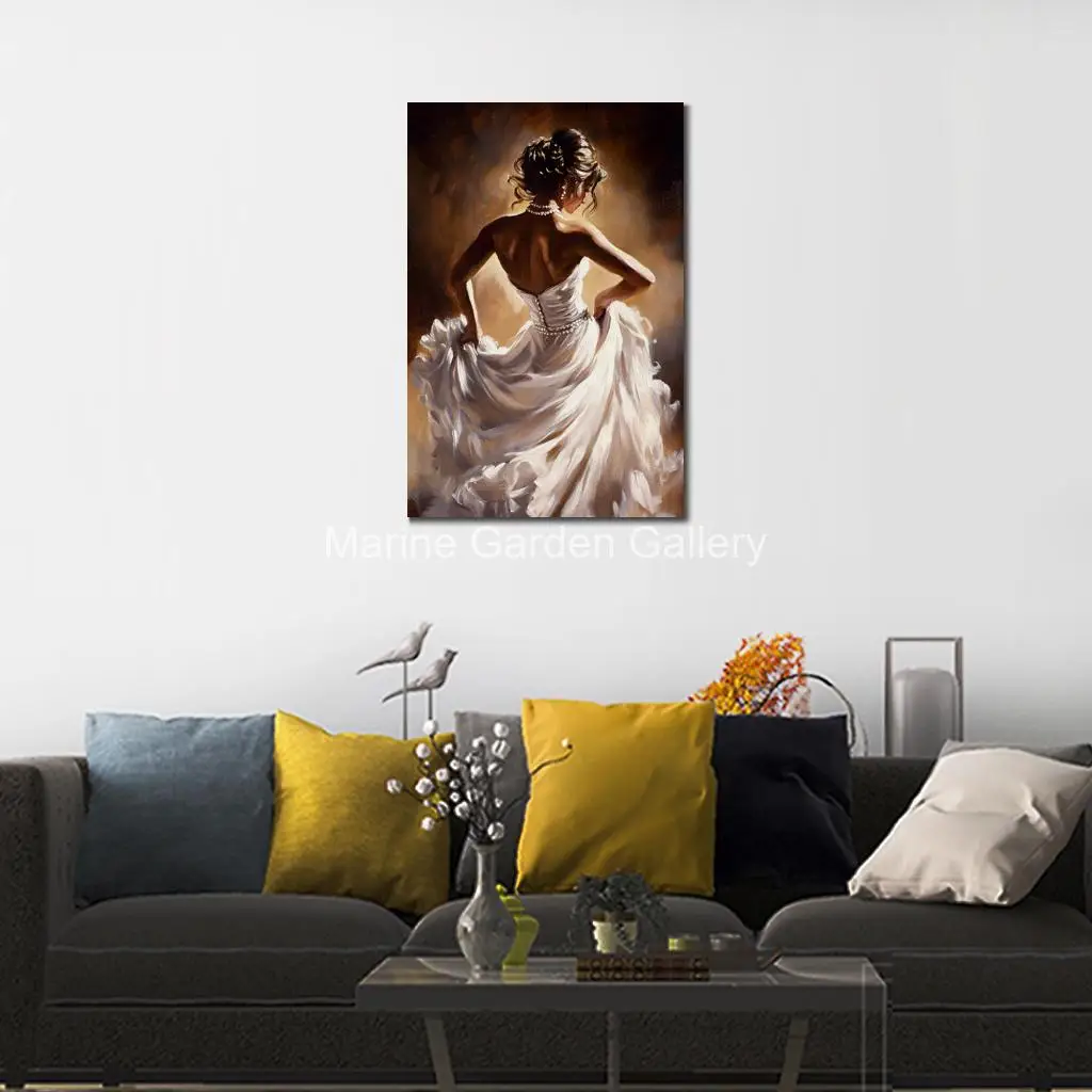 Ручная роспись текстурированный холст Художественная фигурка картина маслом