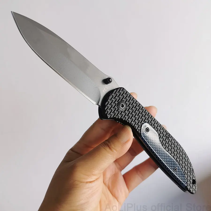 

Very Sharp Small Folding Knife Corrosion Pocket Knife Large Stiletto Tactical Hunting Knife Anti slip honeycomb handle