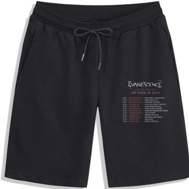 

New evanescence live in concert on tour in 2019 mens Shorts Pure cotton summer