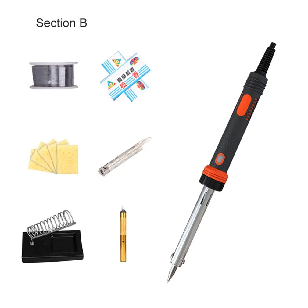 

Electric Soldering Iron Kit Soldering Iron Handle Heat Pencil Repair Tool Kit Welding Solder Tool Kit With LED light