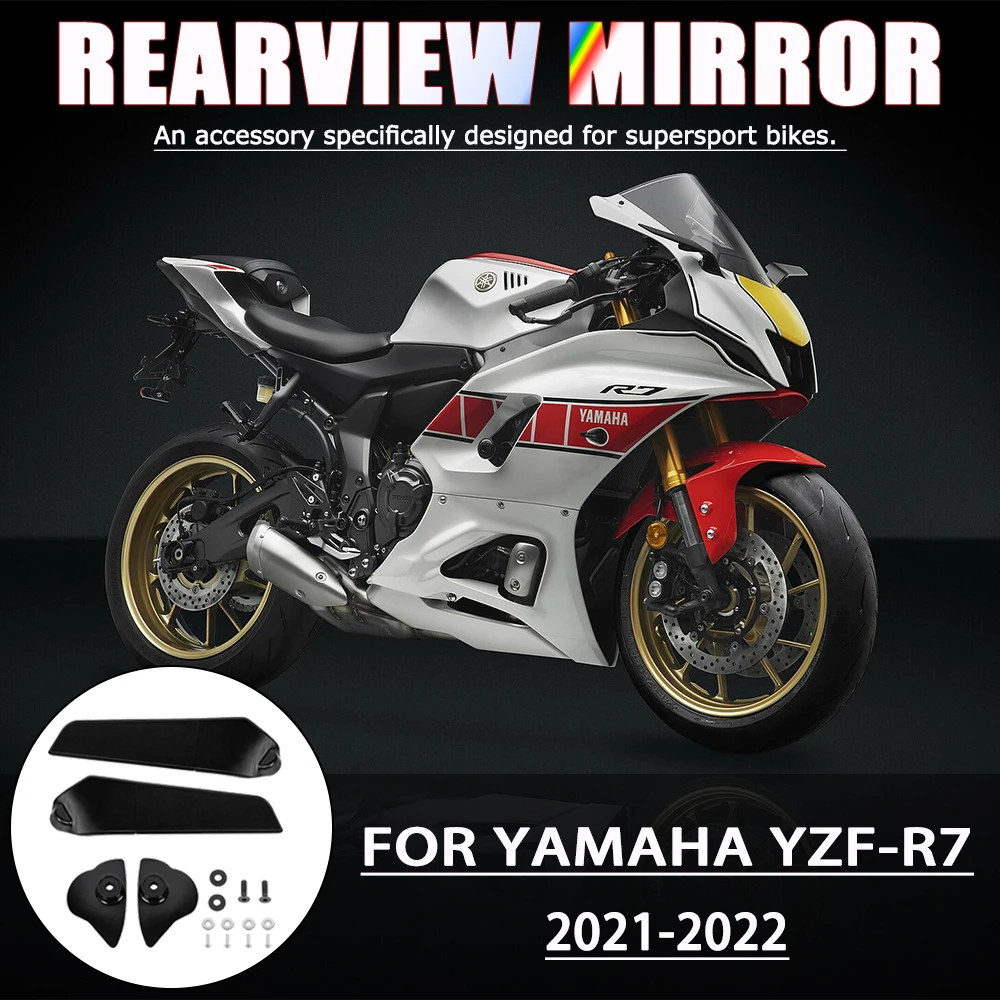 Mtkracing Per Yamaha Yzf-R7 Yzfr7 Yzf R7 2021 2022 Specchietti Retrovisori Ala Del Vento Specchietto Laterale Rotante Regolabile Winglet