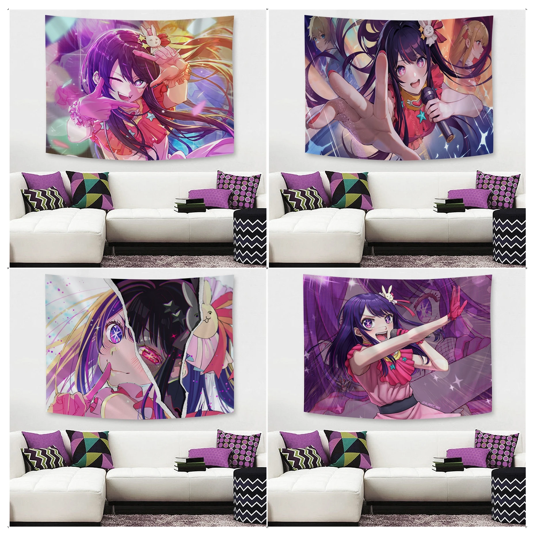 

Anime Hoshino Ai Tapestry Anime Tapestry Hanging Tarot Hippie Wall Rugs Dorm Wall Hanging Sheets
