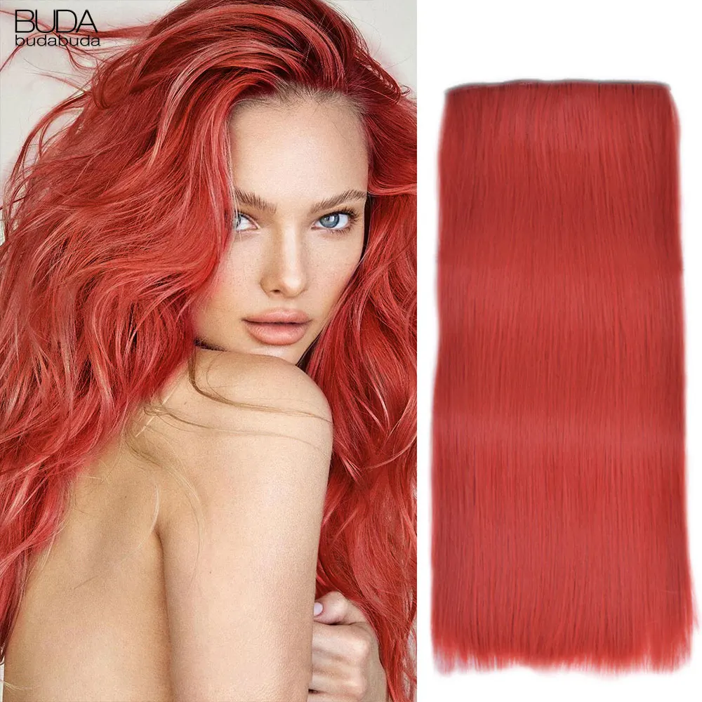 

7 шт., Синтетические длинные прямые накладные волосы с эффектом омбре, 220 г