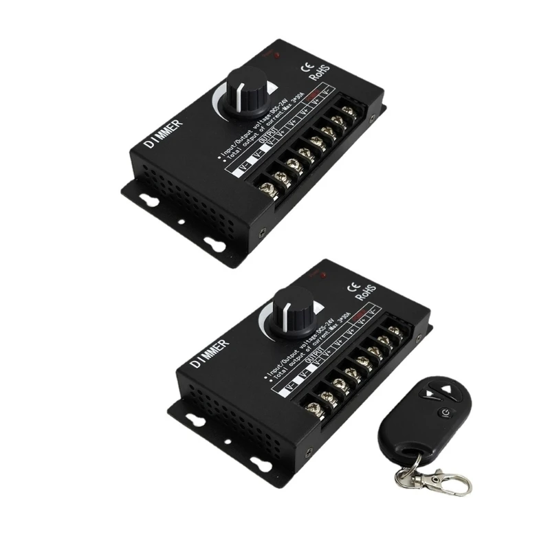 

LED Light Strip Dimmer Knob/Remote Adjust Brightness ON/Off Switch 5V 24V 720W PWM Dimming Controller for Dimmer A5KD