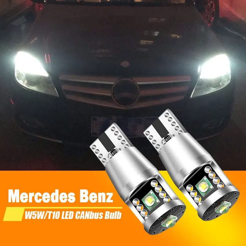 

2x для Mercedes Benz W204 C300 C350 C63 2008-2012 C230 C260 C180 C200 Светодиодная габаритная лампа Парковочная лампа W5W T10 Canbus