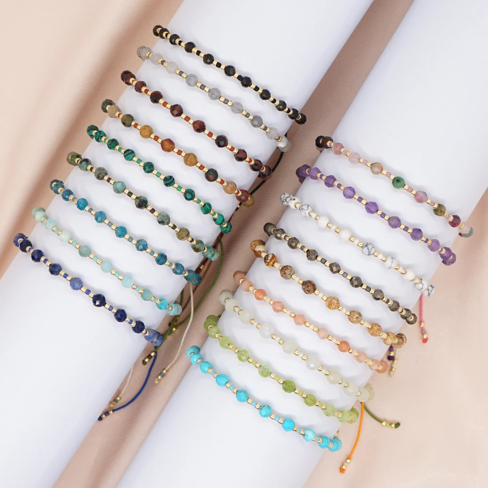 Браслет Go2Boho с гранеными бусинами и драгоценными камнями браслеты из