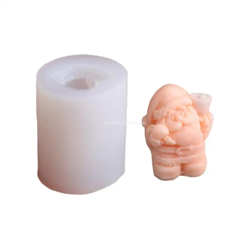 

Small Santa Claus Silicone Mold Handmade Scented Candle Soap Clay Plaster Mould Dropship