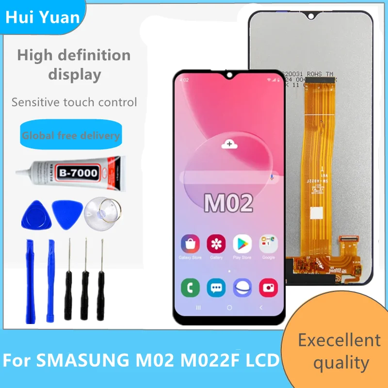 

6.5'' Original For Samsung Galaxy M02 2021 SM-M022F SM-M022F/DS LCD Display Touch Screen Digitizer Assembly Replacement M022 lcd