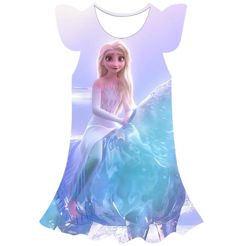 

Frozen 1&2 Anna Elsa Coronation Princess Dress Disney Series Kids Birthday Party Snow Queen Cosplay Costumes Girls Skirt Clothes
