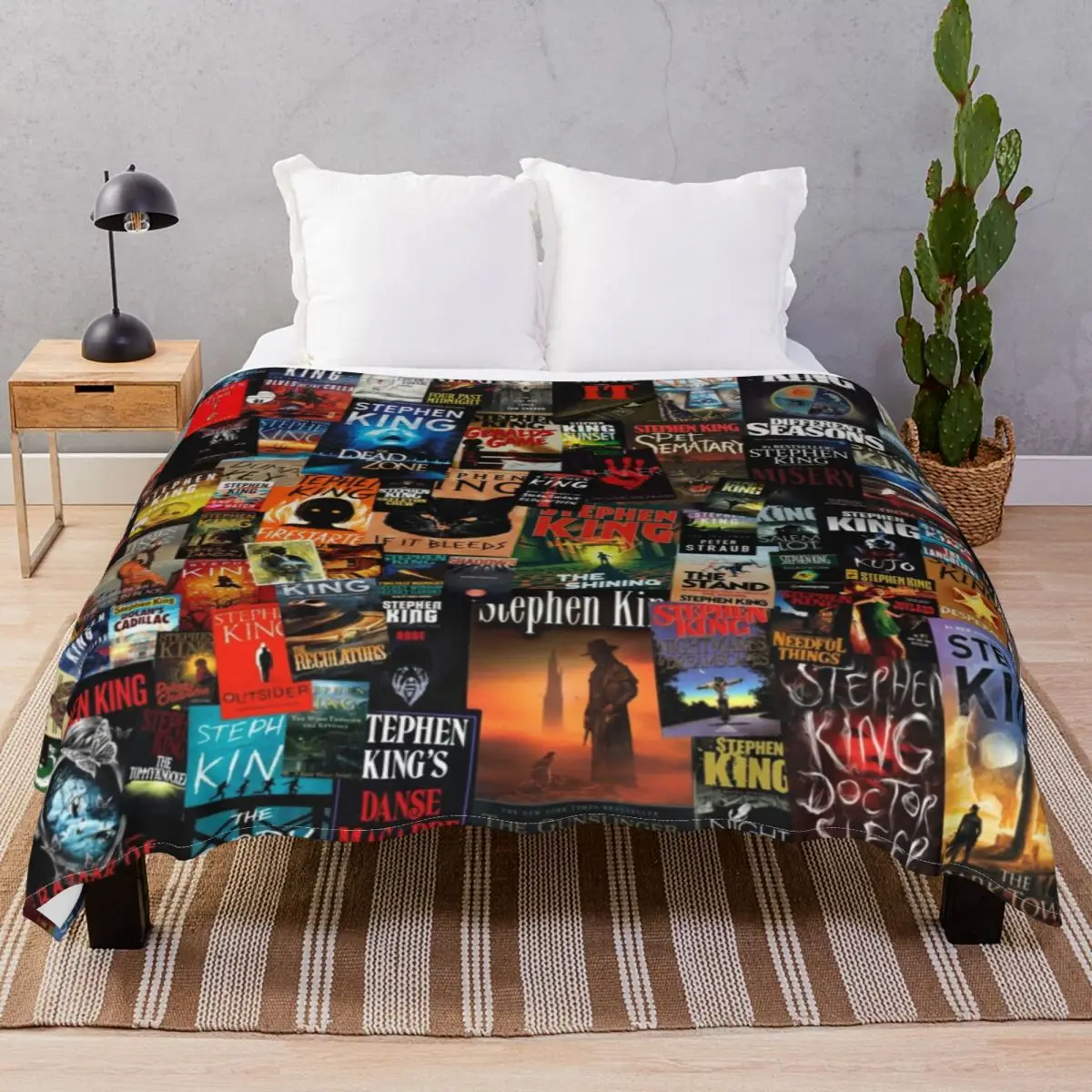 Stephen King Books Blankets Flannel Decoration Lightweight Thin Throw Blanket for Bedding Home Couch Travel Cinema