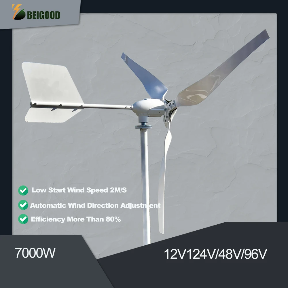 Горизонтальный ветряной генератор 6000 Вт 7000 12 В 24 48 96 в ветряные мельницы для яхт и