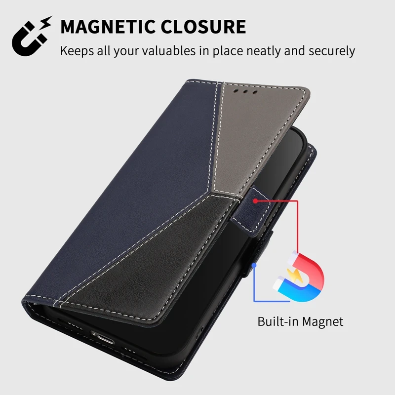 Фото Магнитный кожаный чехол для OPPO A5 A6 Pro, чехол для OPPO A5 Pro 5G A5x A6x A6T Pro A3 4G A6C A6 GT, чехол-кошелек с отделениями для карт и подставкой для телефона №4