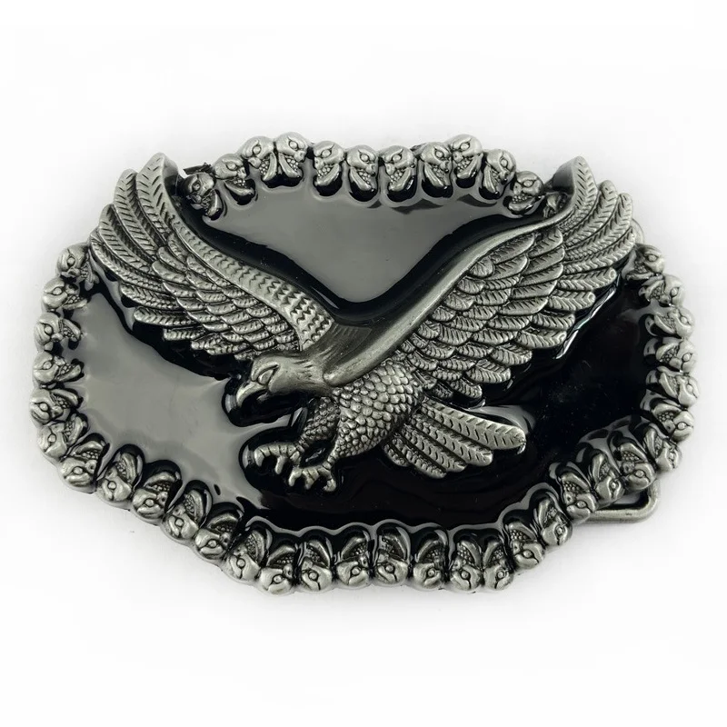 Высококачественная черная металлическая пряжка для ремня с 3D орлом шириной 3 8-4