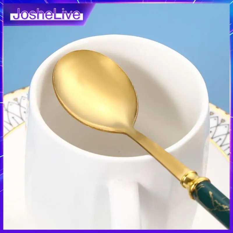 

Десертная ложка из искусственной керамики, цветная ложка для супа с мраморным узором, ложка в Европейском стиле, оптовая продажа, кухонные аксессуары, скандинавский стиль