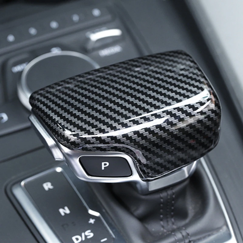 

Car Styling For Audi A4 B9 A5 Q7 S4 Carbon Fiber Gear Stick Gear Set Gear Handle Cover Stickers Decals Interior Auto Accessories
