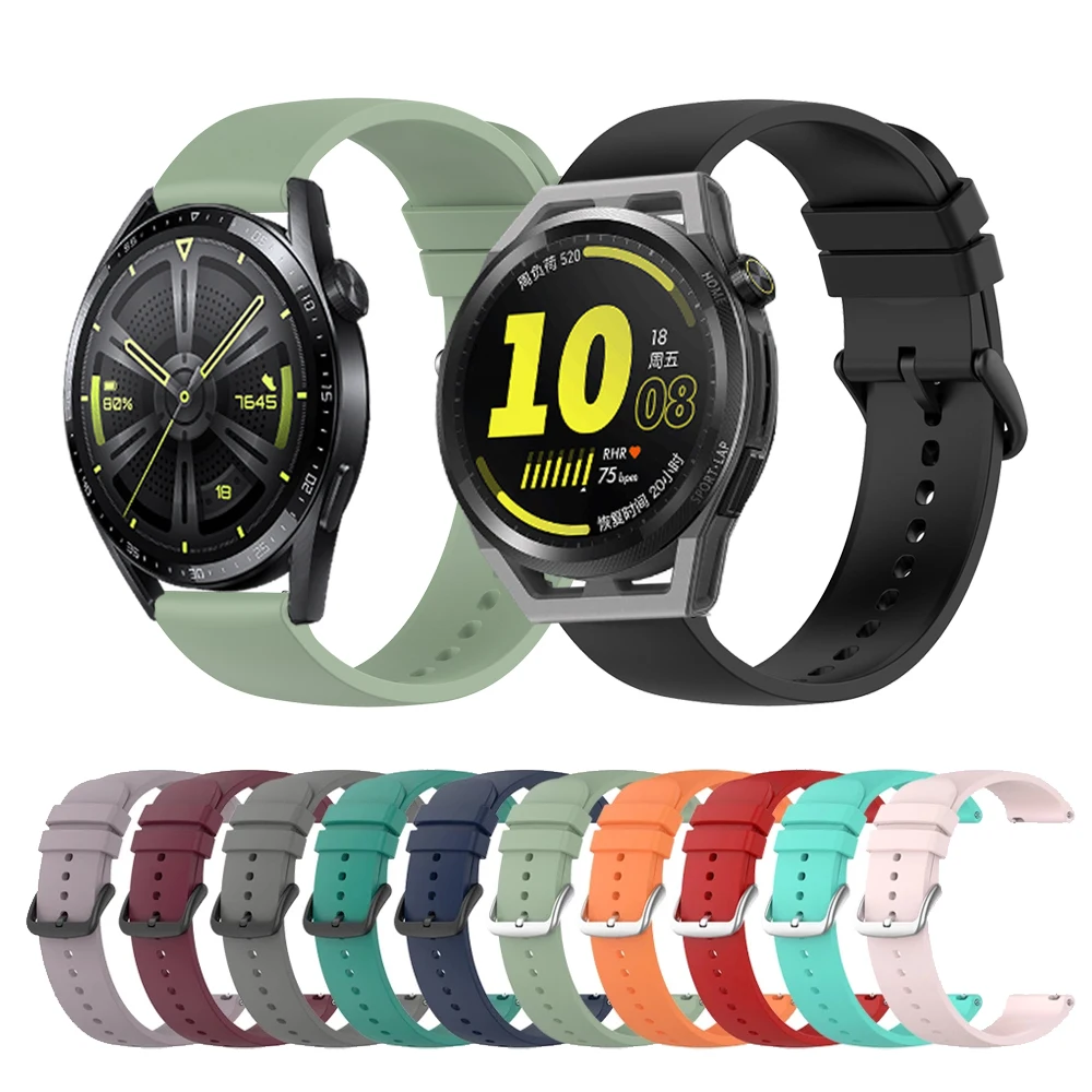 

Ремешок силиконовый спортивный для Huawei Watch GT3 42 мм 46 мм, браслет для наручных часов Runner 3 GT2 Pro 2e, браслет для часов