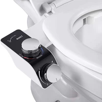 bidet toilet seat attachment self cleaning dual nozzle cold and warm fresh water bidet non electric sprayer pressure controls