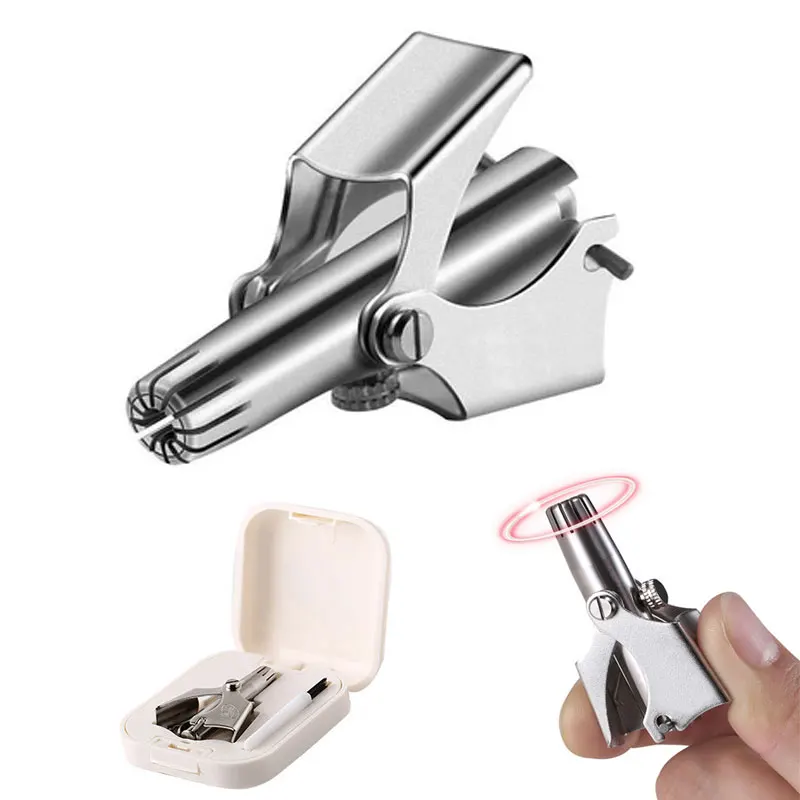 

Sdatter Nose Trimmer for Men Stainless Steel Manual Trimmer for Nose Razor Shaver Washable Nose Ear Hair Trimmer Ear hair trimmi