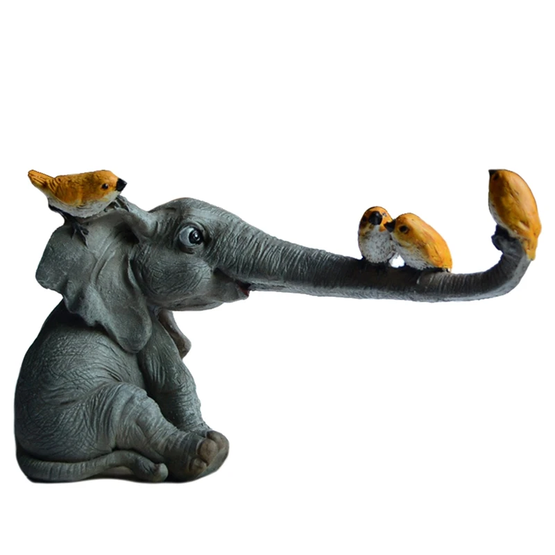 

ABSF Creative Cute Animal Elephant Ornament Modern Wine Cabinet Garden Small Ornament