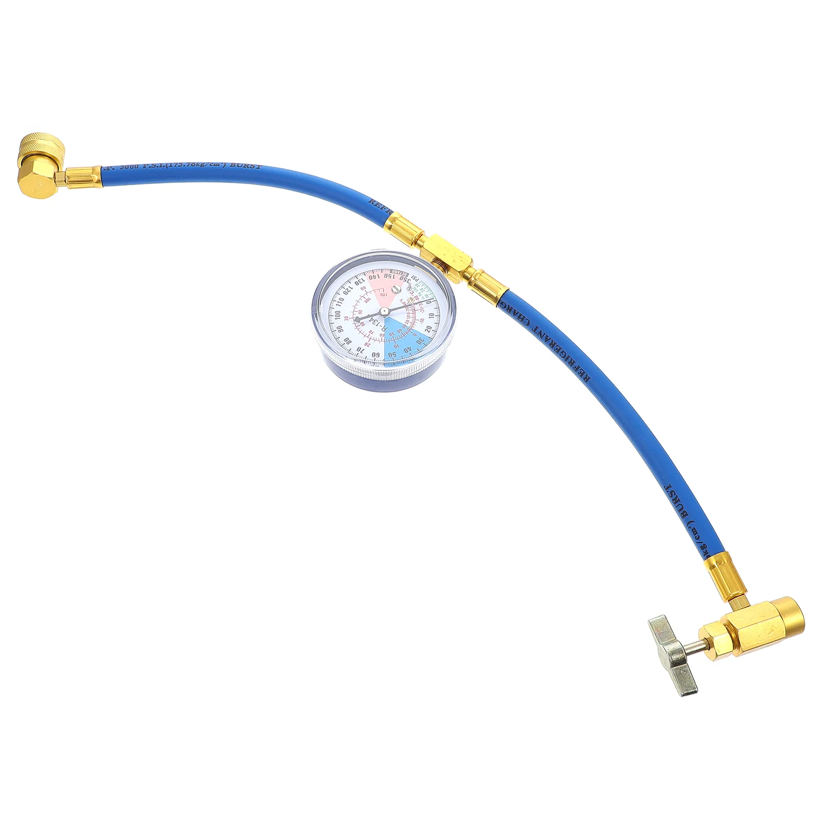 

Refrigerant Filling Tube with Gauge Air Condition Pressure Gauge Repair Tool