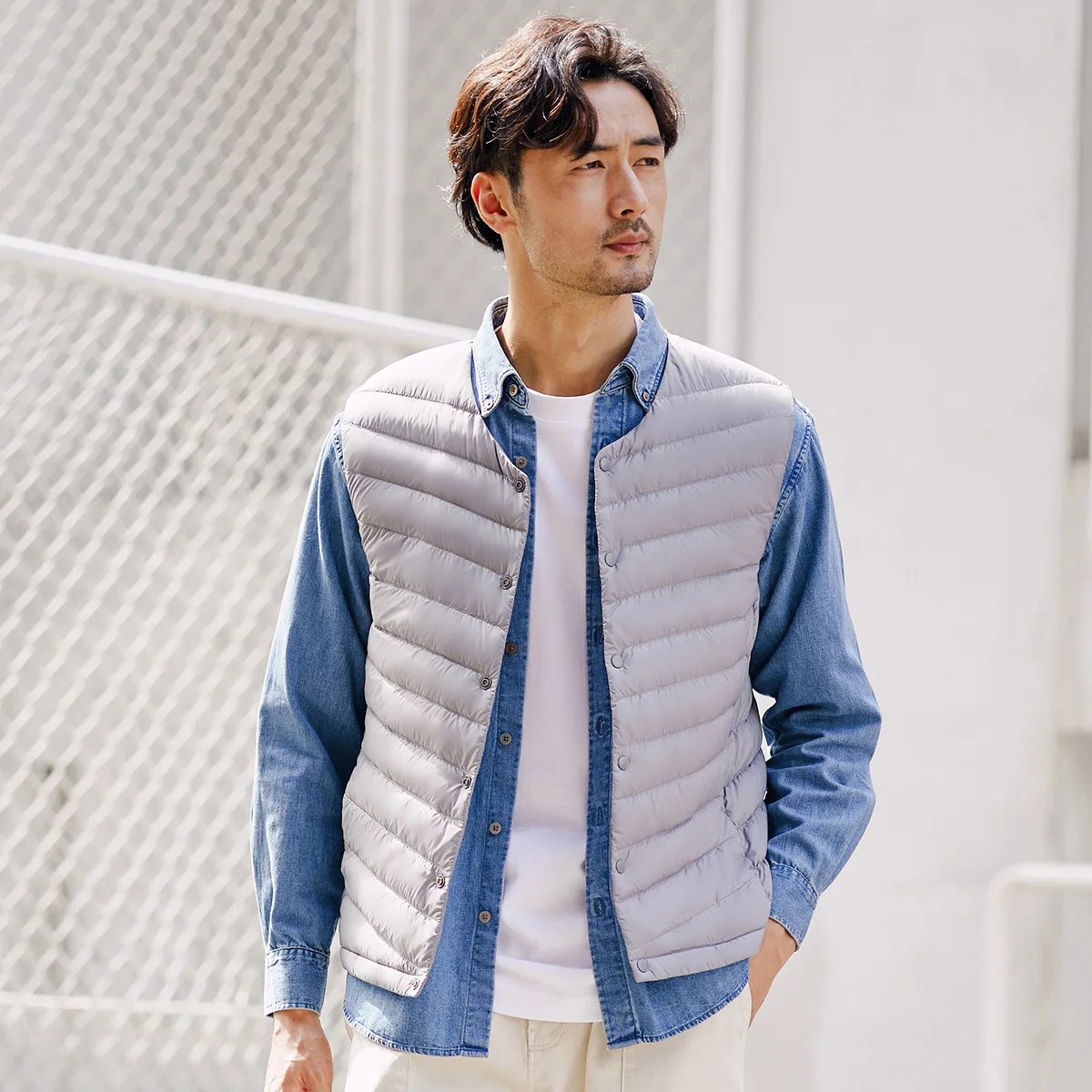 TANBOER Filling Power 600+ Figure Flattering Winter Vest Solid  90% Duck Down Sleeveless Packable Jakcet TF216011