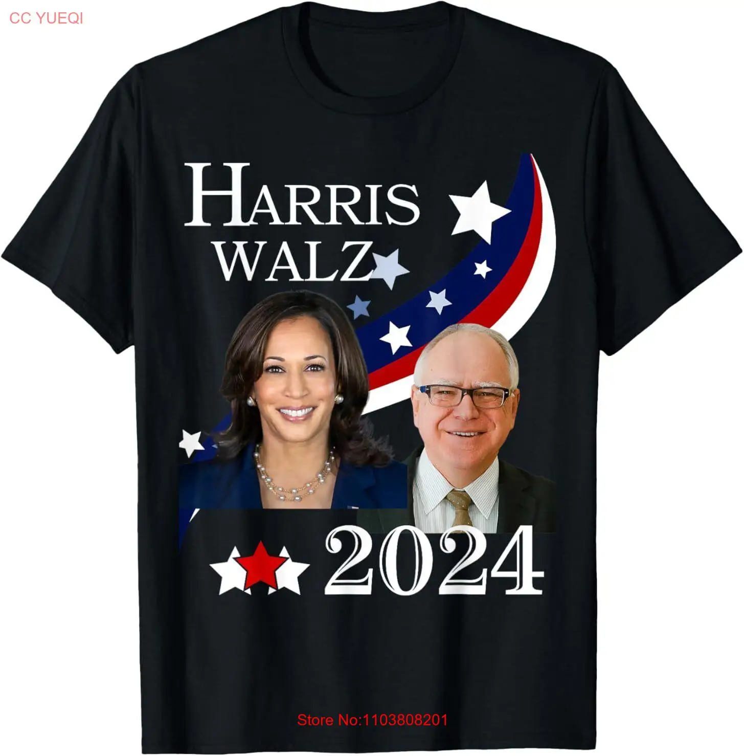 Футболка с изображением камалы на тему президентской кампании Харриса уолза 2024