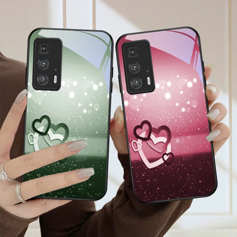 Фото Теплый и романтичный чехол для телефона Motorola Moto Edge 20 Lite 30 Pro 40 Neo 50 Ultra G14 G22 G24 Power 34 G35 X30 Pro из стекла №4