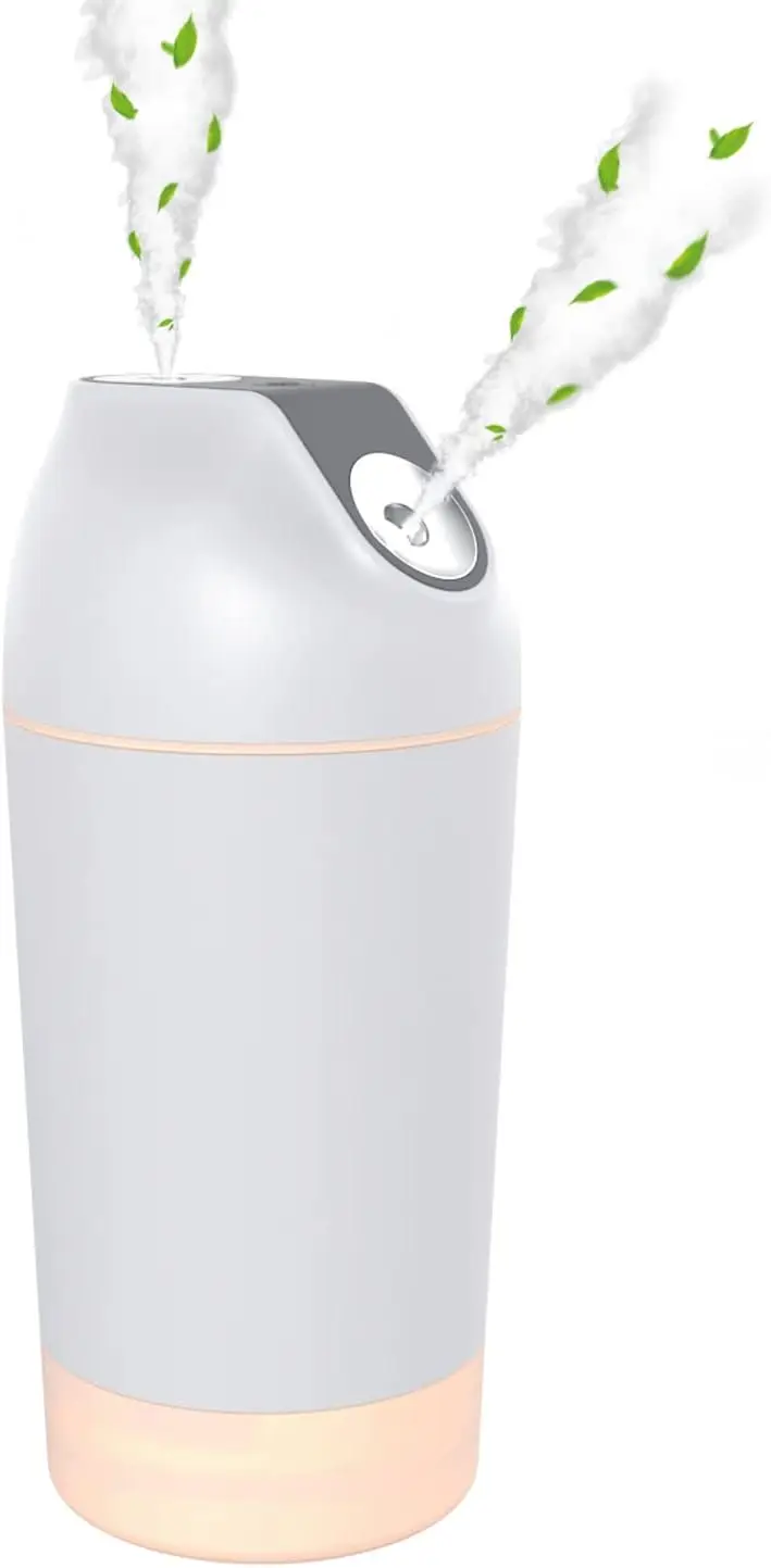 

HandFun Mini humidificador portátil, humidificador de niebla fría de 480 ml, humidificador personal de escritorio USB con bate