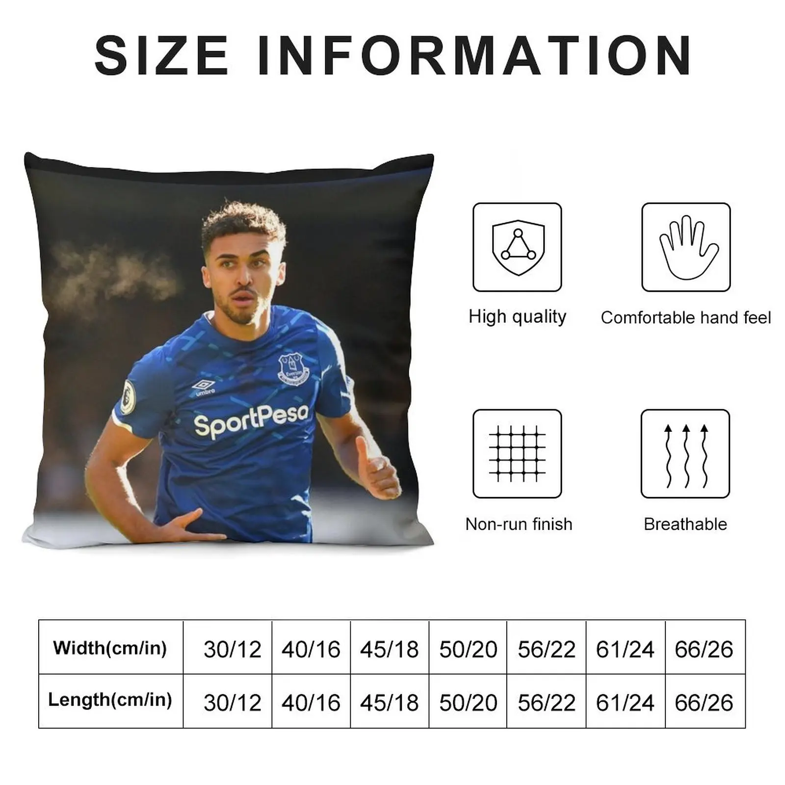 Рождественская декоративная подушка Dominic Calvert-Lewin #545 для дома