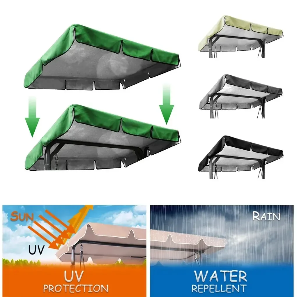 

Sturdy Waterproof Portable Swing Chair Top Cover Sunshade Canopy, Ideal For Playground Garden Protection Dust 90 chars