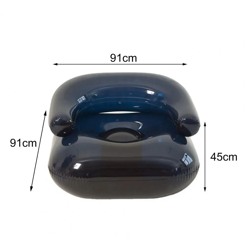 Диван надувной мягкий утолщенное синее быстрое надувное кресло для сна