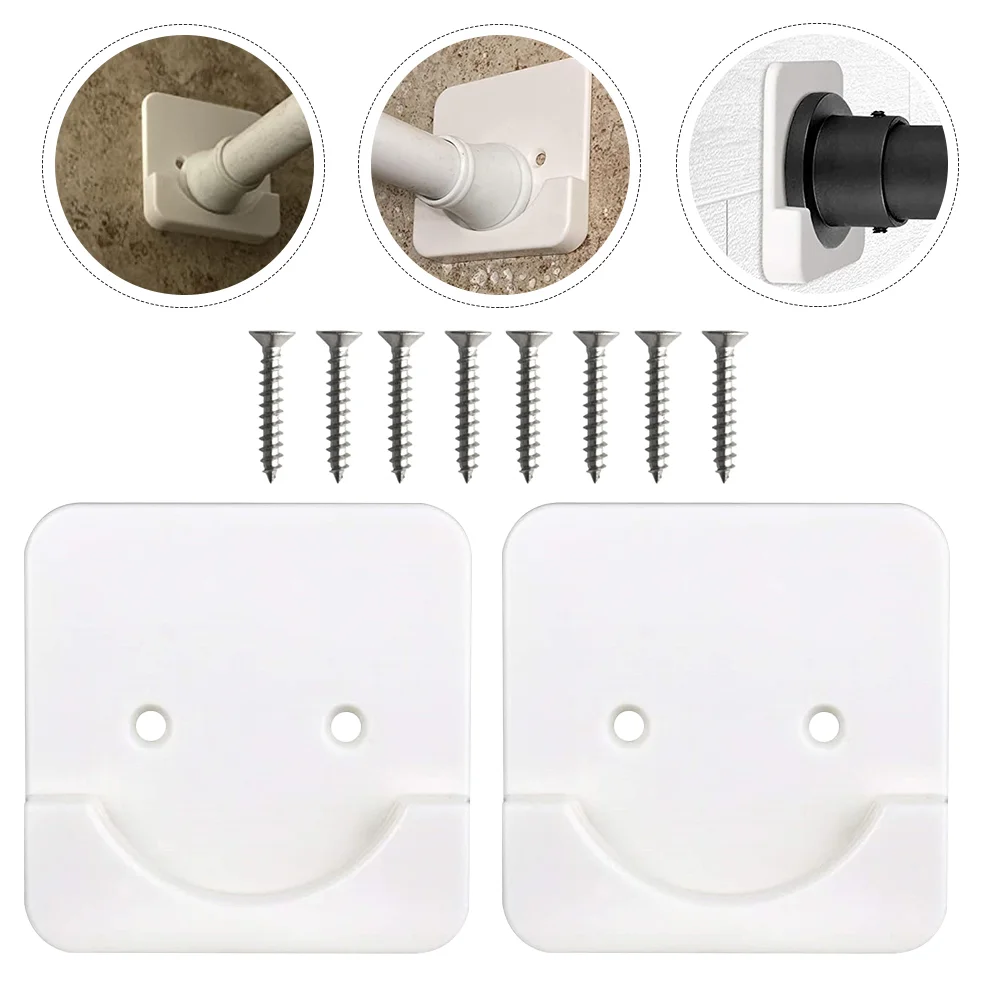 

6pcs Adhesive Shower Curtain Rod Holder Wall-mounted Shower Rods Holder for Home