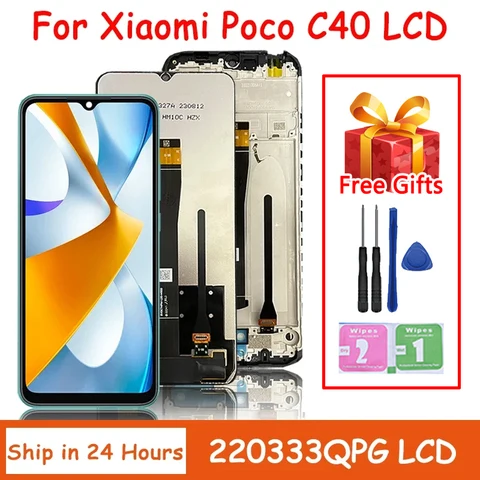 Экран 6, 71 дюйма для Xiaomi Pocophone C40 220333 QPG ЖК-дисплей с сенсорным экраном в сборе для замены ЖК-дисплея Xiaomi POCO C40