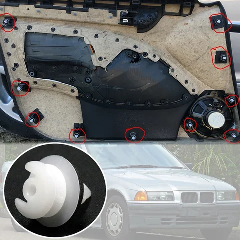 Для BMW 3 серии E36 1990 1991 1992 1993 1994-1992 316i, 318i, 320i, 325i, 328i, M3, Z3 Зажим для обшивки панели дверной карты