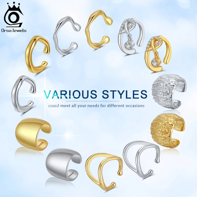 Круглые серьги-манжеты из стерлингового серебра 925 пробы