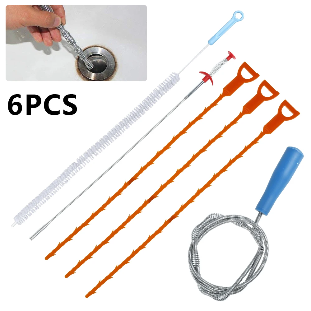 

Drain Unblocker Remover Clog Removal Tool Clogging Cleaner Sink Snake Kitchen Bathroom Cleaning