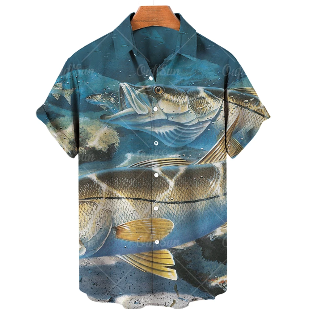 Летняя Новинка 2022 уличная рыболовная рубашка с 3d принтом для мужчин повседневные