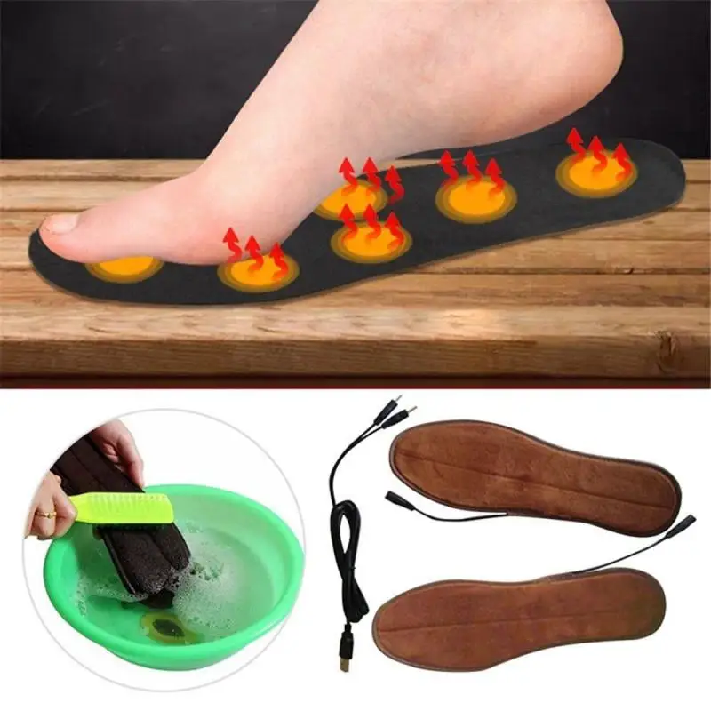 

Стельки с подогревом зимние стельки для обуви с USB зарядкой электрические стельки для обуви сохраняют тепло с меховыми вставками стельки для обуви с подогревом