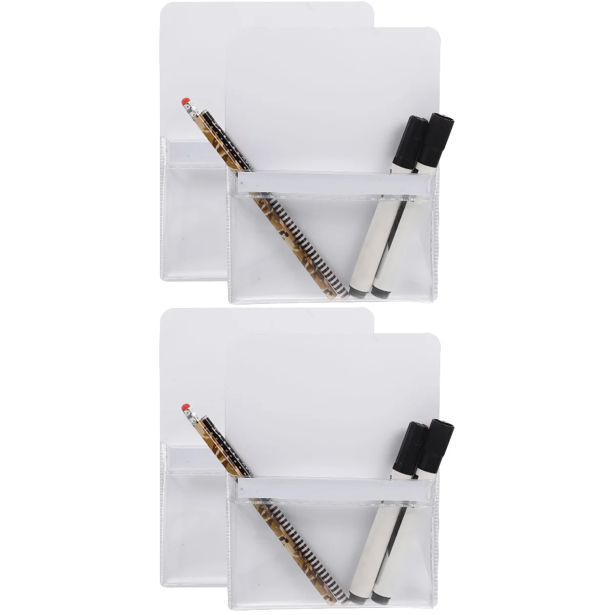 

4 Magnetic File Holders Magnetic Pen Holders Blackboard Pen Holders Transparent File Bags