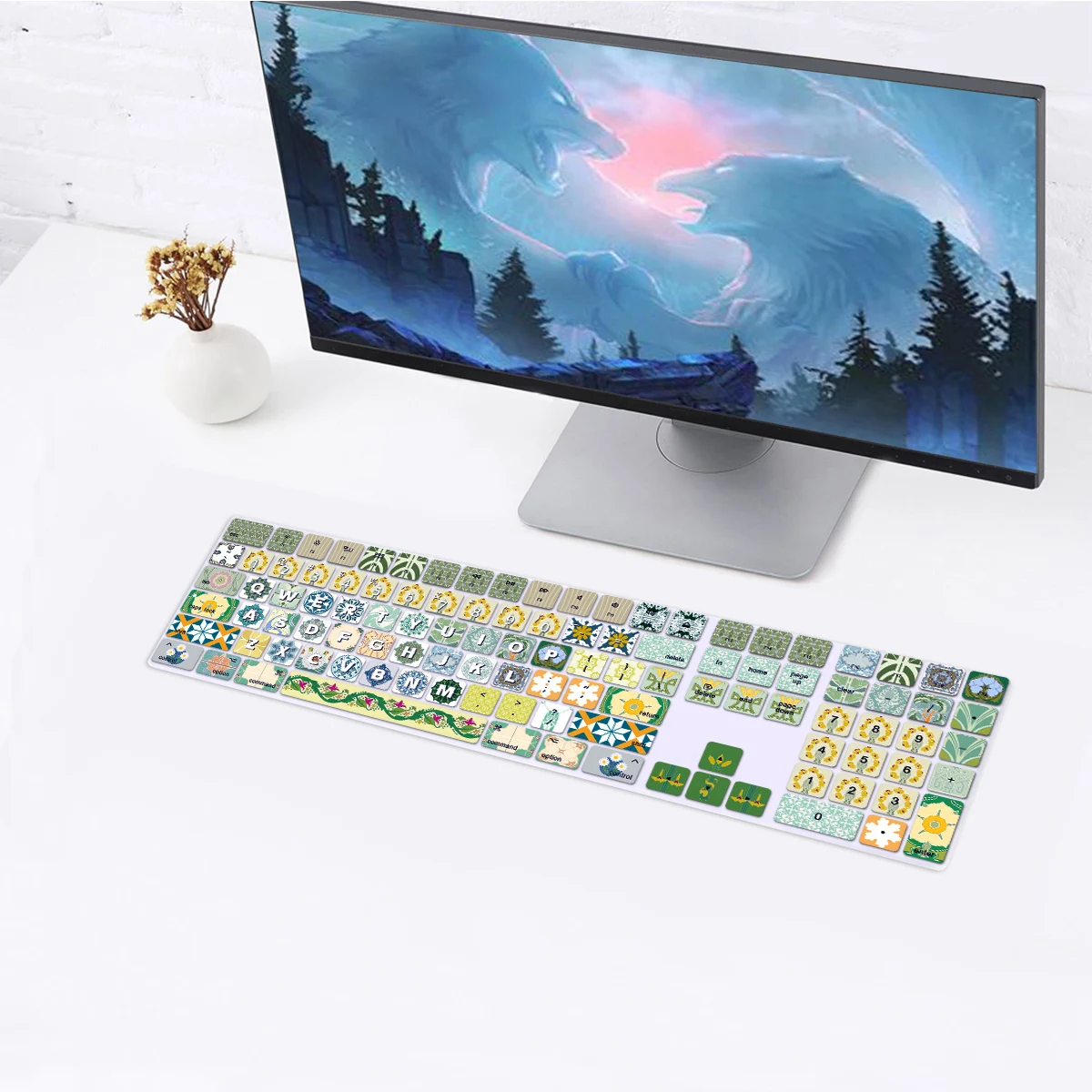 

Силиконовая накладка на клавиатуру для Apple iMac, беспроводная Волшебная клавиатура с цифровой клавиатурой MQ052LL/A A1843, выпуск 2017 2018, американская Раскладка
