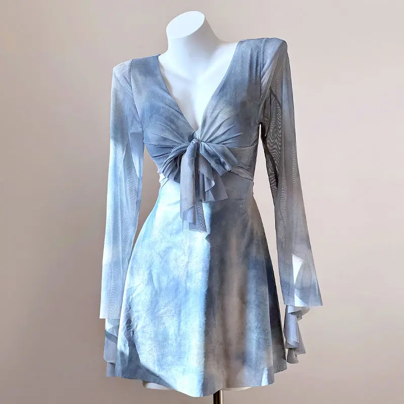 Женский слитный купальник с длинным рукавом бандаж открытой спиной и завышенной